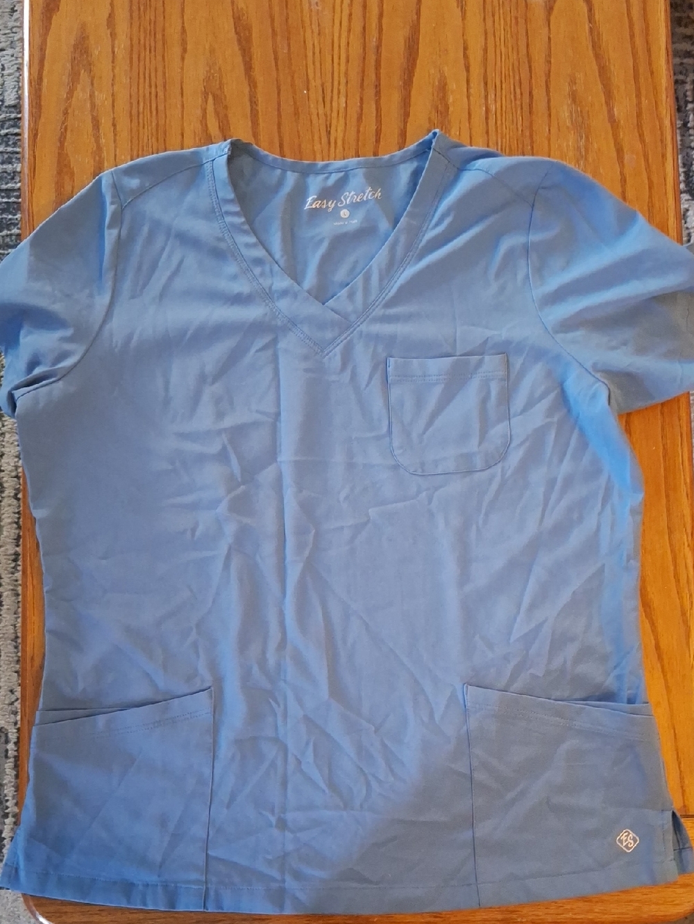 Ceil Blue V-Neck Scrub Top